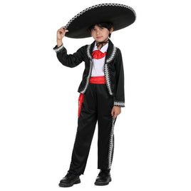 Day of the Dead Skeleton Costume for Halloween, Mexican Ethnic Outfit - Lusy Store LLC