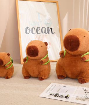 Capibara Buddha Style Stuffed Capybara Doll for Teens