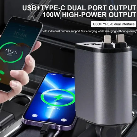 Retractable Car Charger - Lusy Store LLC 