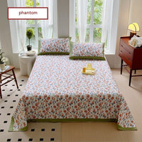 Floral Cotton Quilt Cover Set with Pillowcases - Lusy Store LLC