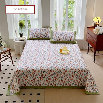 Floral Cotton Quilt Cover Set with Pillowcases - Lusy Store LLC