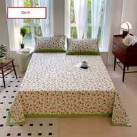 Floral Cotton Quilt Cover Set with Pillowcases - Lusy Store LLC