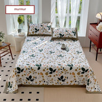 Floral Cotton Quilt Cover Set with Pillowcases - Lusy Store LLC