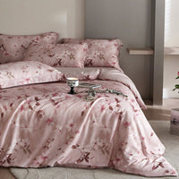 Flower Tencel Digital Printed Bedding Set - Four - Piece Set - Lusy Store LLC