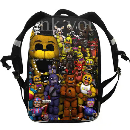 FNaF Backpack Freddy Chica Foxy Boys Girls Teenager School Bags - Lusy Store LLC