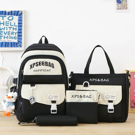 Four - piece Schoolbag Set for Junior and Senior High School - Lusy Store LLC