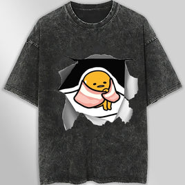 Gudetama t shirt - Cute funny graphic tees - Unisex wide sleeve style - Lusy Store LLC