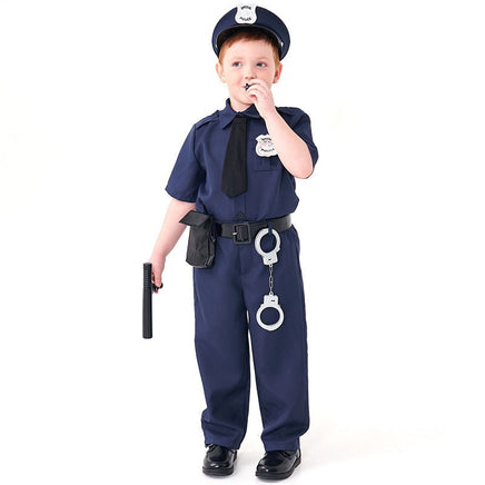 Halloween Costume: Boys' Police Officer Uniform Outfit - Lusy Store LLC