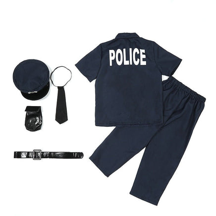 Halloween Costume: Boys' Police Officer Uniform Outfit - Lusy Store LLC