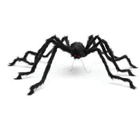 Halloween Giant Black Plush Spider Decoration - Lusy Store LLC