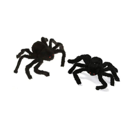 Halloween Giant Black Plush Spider Decoration - Lusy Store LLC