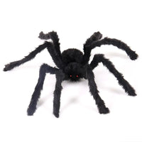 Halloween Giant Black Plush Spider Decoration - Lusy Store LLC