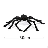 Halloween Giant Black Plush Spider Decoration - Lusy Store LLC