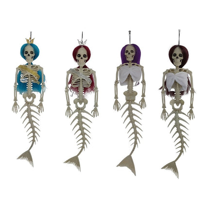 Halloween Hanging Mermaid Bone Pendant Outdoor Decoration for Courtyard - Lusy Store LLC