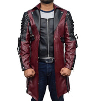 Halloween Medieval Style Leather Coat for Plus Size Punk Goth Costume - Lusy Store LLC