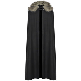 Halloween Medieval Woolen Coat Cloak - Retro Style - Lusy Store LLC