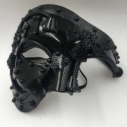 Halloween Steampunk Masquerade Party Half Face Mask - Lusy Store LLC