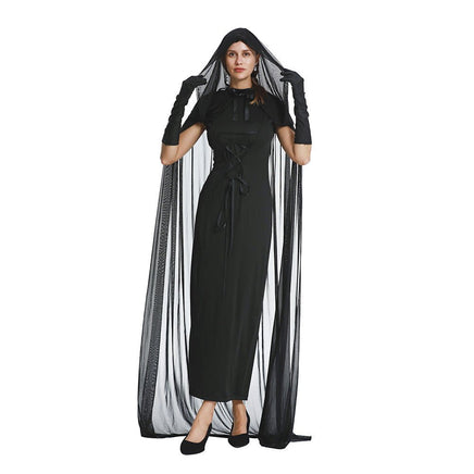 Halloween Witch Lace Cloak - European and American Style - Lusy Store LLC