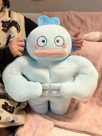 HangYoDon Ugly Fish Plush Creative Funny Muscle Pillow Plush Toys Kawaii Stuffed Gift - Lusy Store LLC