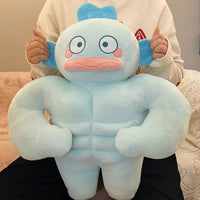 HangYoDon Ugly Fish Plush Creative Funny Muscle Pillow Plush Toys Kawaii Stuffed Gift - Lusy Store LLC