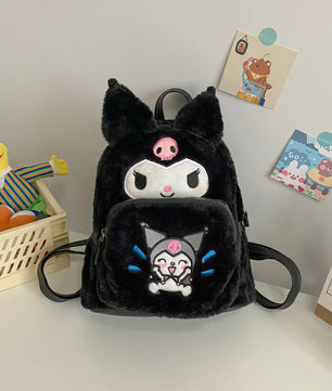 Hello Kitty Backpack Cute School Bag Kawaii Pudding Dog Plush Gifts for Kids - Lusy Store LLC