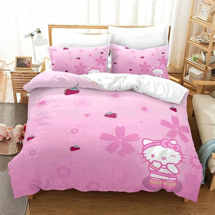 Hello Kitty Bedding Duvet Cover for Teenagers and Children - Lusy Store LLC