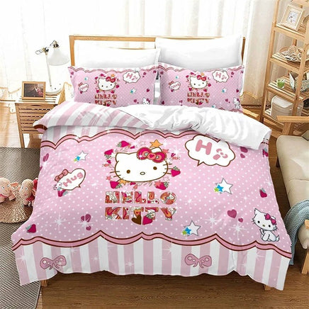 Hello Kitty Bedding Duvet Cover for Teenagers and Children - Lusy Store LLC