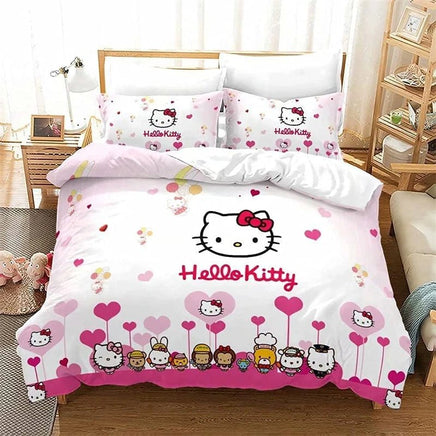 Hello Kitty Bedding Duvet Cover for Teenagers and Children - Lusy Store LLC