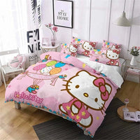 Hello Kitty Bedding Duvet Cover for Teenagers and Children - Lusy Store LLC