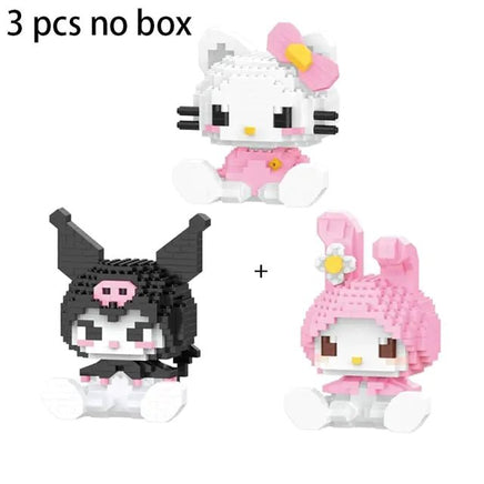 Hello Kitty Building Block Sanrio Anime Figure - Lusy Store LLC