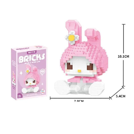 Hello Kitty Building Block Sanrio Anime Figure - Lusy Store LLC