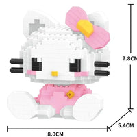 Hello Kitty Building Block Sanrio Anime Figure - Lusy Store LLC