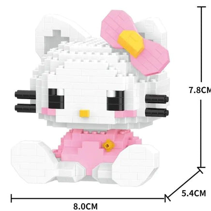 Hello Kitty Building Block Sanrio Anime Figure - Lusy Store LLC