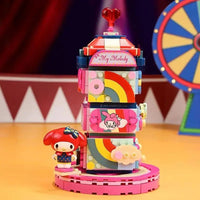 Hello Kitty Building Blocks Kuromi Magic Circus Cute Anime Character Scene Model Bricks Creative Gift - Lusy Store LLC