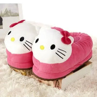 Hello Kitty Cotton Slippers Winter Foam Lover Pink Red - Lusy Store LLC