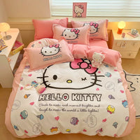 Hello Kitty Duvet Cover Cute Cartoon King Queen Full Size Comforter Cover Pillowcase Gifts Bedroom Decor - Lusy Store LLC