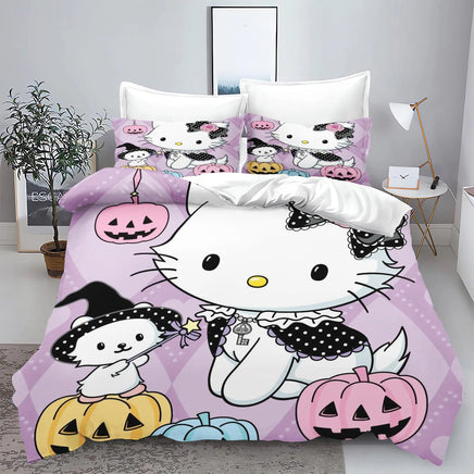 Hello Kitty Duvet Cover With Pillowcase Bedding Set Suitable For Children And Adults - Lusy Store LLC