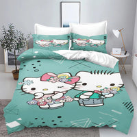 Hello Kitty Duvet Cover With Pillowcase Bedding Set Suitable For Children And Adults - Lusy Store LLC