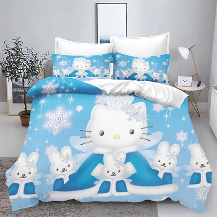 Hello Kitty Duvet Cover With Pillowcase Bedding Set Suitable For Children And Adults - Lusy Store LLC