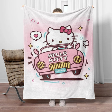 Hello Kitty Flannel Blanket Four Seasons For Sofa Bedroom Livingroom Travel Picnic Blanket Gifts - Lusy Store LLC