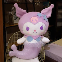 Hello Kitty Kuromi Plush Toy Transformed Mermaid Kawaii Pillow Roomdecoration Anime Gift - Lusy Store LLC