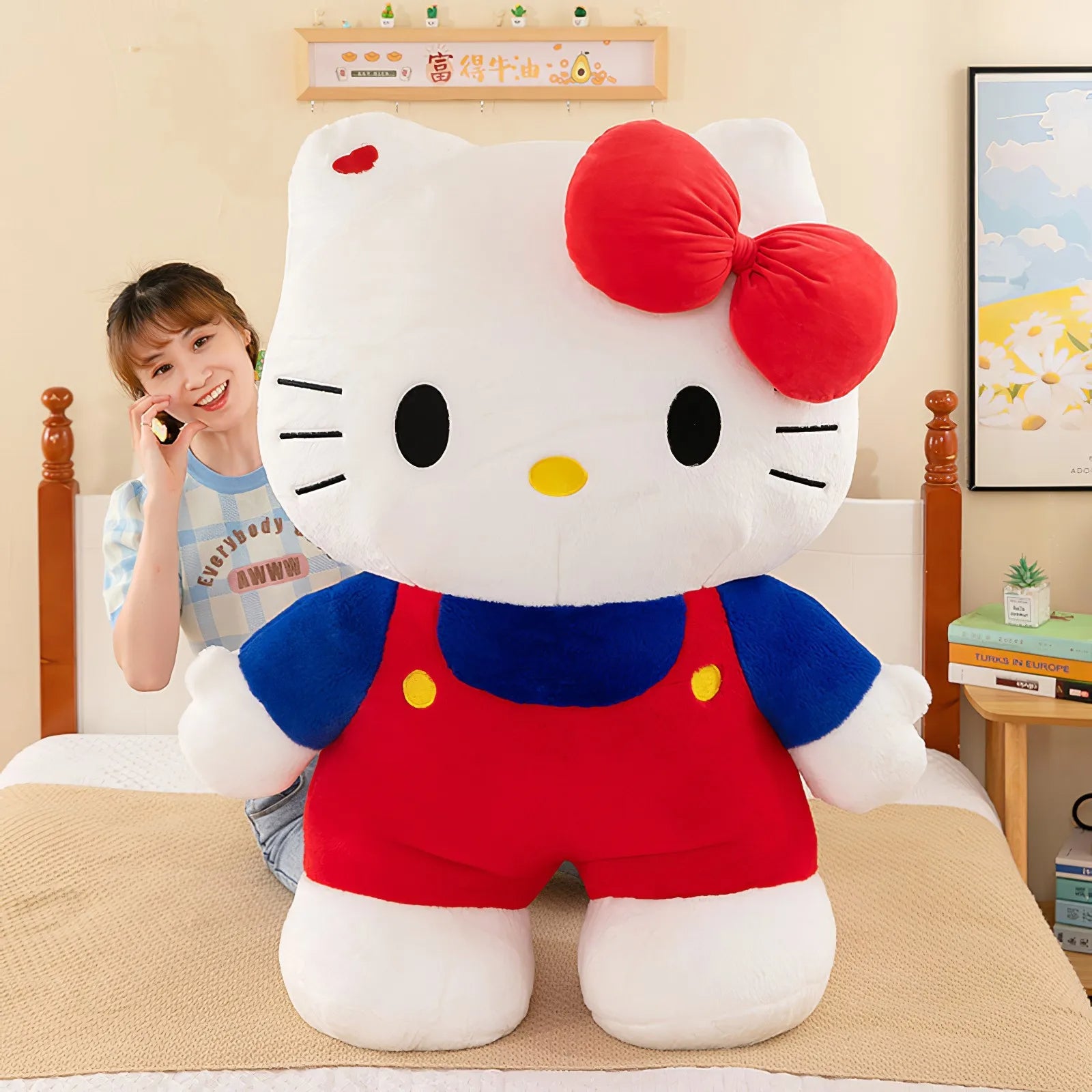 Hello Kitty Plush Toy Soft Stuffed Big Size Plushies Bed Pillow Cushion Gift - Lusy Store LLC