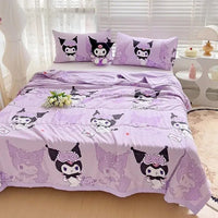 Hello Kitty Quilt Double - layer Gauze Quilt Sanrio Air Conditioner Kuromi Machine Washable Thin Quilt - Lusy Store LLC