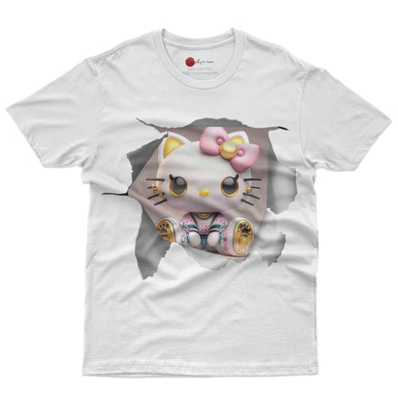 Hello kitty tee shirt - 3D luxury cute funny graphic tees - Unisex novelty cotton t shirt - Lusy Store LLC