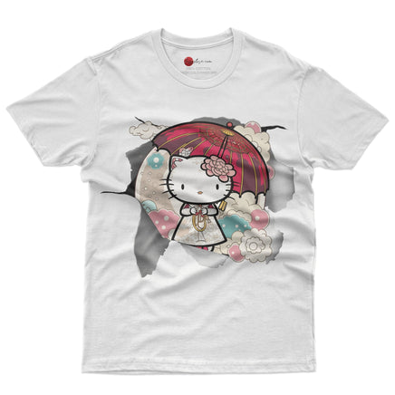 Hello kitty tee shirt - Anime cute funny graphic tees - Unisex novelty cotton t shirt - Lusy Store LLC