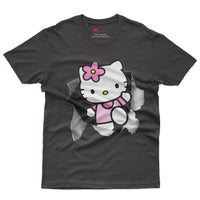 Hello kitty tee shirt - Cute funny graphic tees - Unisex novelty cotton t shirt - Lusy Store LLC