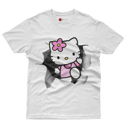 Hello kitty tee shirt - Cute funny graphic tees - Unisex novelty cotton t shirt - Lusy Store LLC