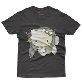 Hello kitty tee shirt - Cute funny graphic tees - Unisex novelty cotton t shirt - Lusy Store LLC