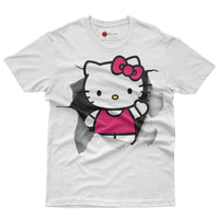 Hello kitty tee shirt - Cute funny graphic tees - Unisex novelty cotton t shirt - Lusy Store LLC