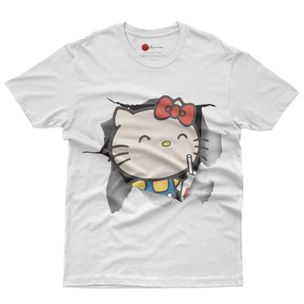 Hello kitty tee shirt - Cute funny graphic tees - Unisex novelty cotton t shirt - Lusy Store LLC